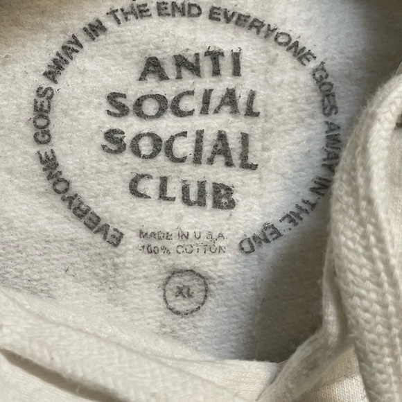 Anti Social Club X Friends Brown Bear Hoodie - Picture 4 of 8